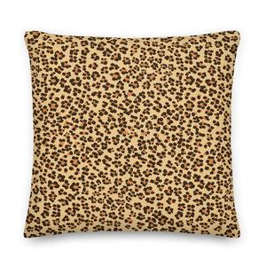 Leopard and Black Pillow