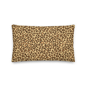 Leopard and Black Pillow