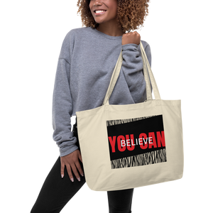 "You Can" Large organic tote bag